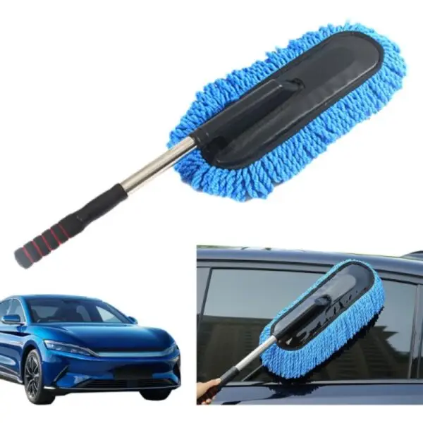 Teleskopik mikrofiber araç yıkama fırçası – ayarlanabilir saplı temizlik fırçası - Görsel 8