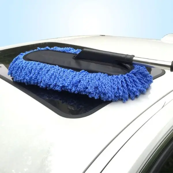 Teleskopik mikrofiber araç yıkama fırçası – ayarlanabilir saplı temizlik fırçası - Görsel 5