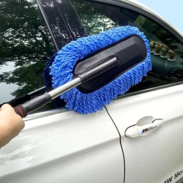 Teleskopik mikrofiber araç yıkama fırçası – ayarlanabilir saplı temizlik fırçası - Görsel 4