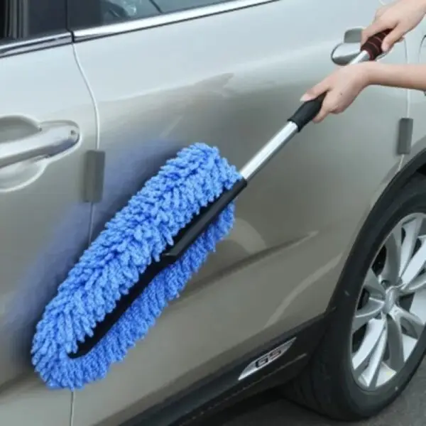 Teleskopik mikrofiber araç yıkama fırçası – ayarlanabilir saplı temizlik fırçası